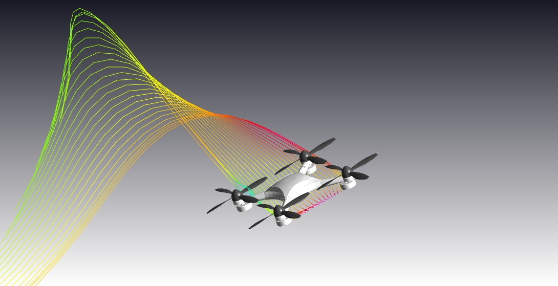 ANSYS CFX drone streamline visualization